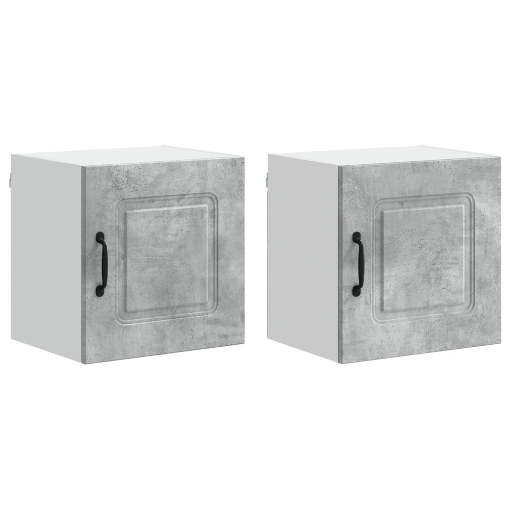 Küchenschrank Kalmar 2er-Set Beton Grau