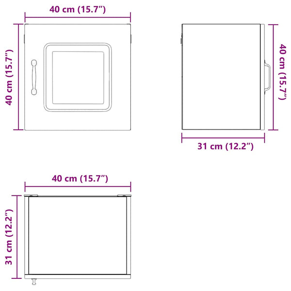 Küchenschrank Grau Sonoma 40x31x40 cm