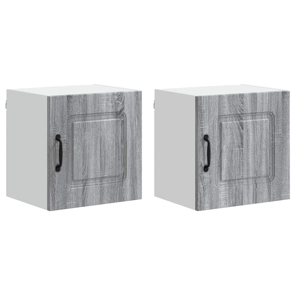 Küchenschrank Kalmar 2er-Set Grau Sonoma
