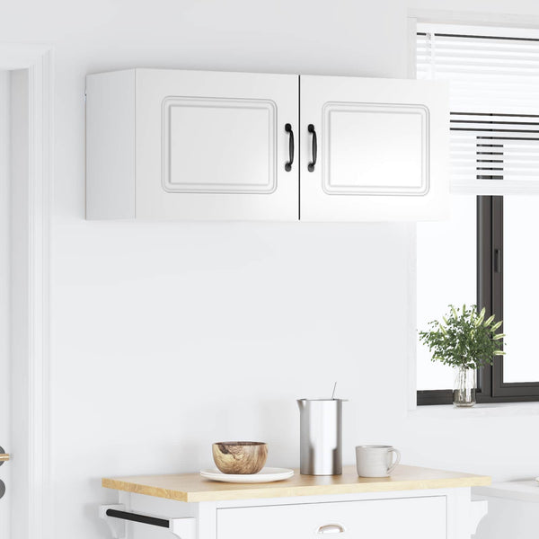 Küchenschrank 2er Set Hochglanz Weiß 50x40 cm
