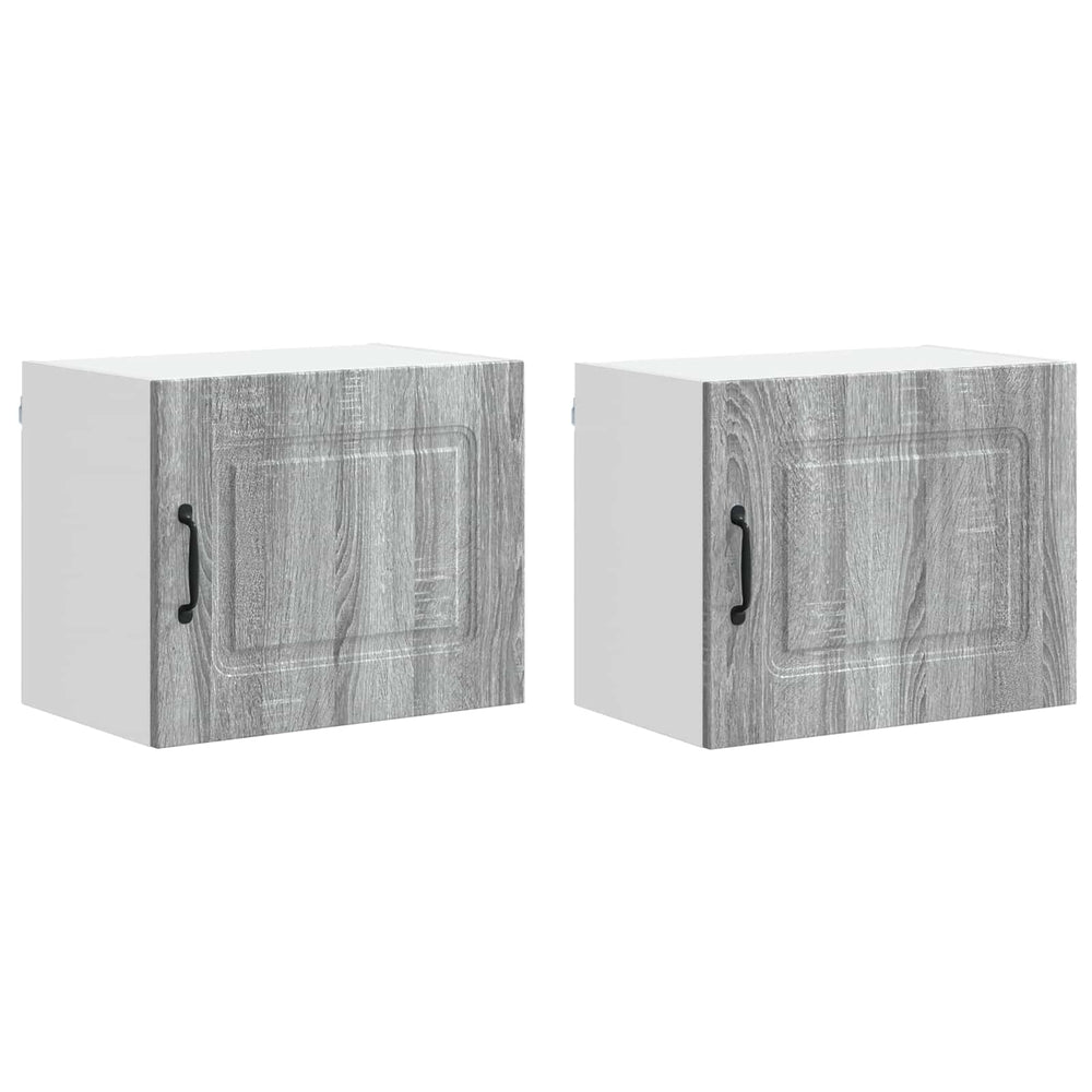 Küchenschrank 2er Set Grau Sonoma 50x31x40 cm