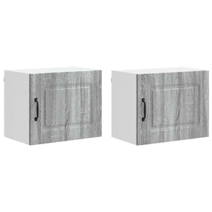 Küchenschrank 2er Set Grau Sonoma 50x31x40 cm