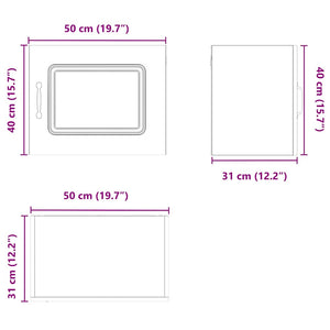 Küchenschrank Altholz 2er Set 50x40cm