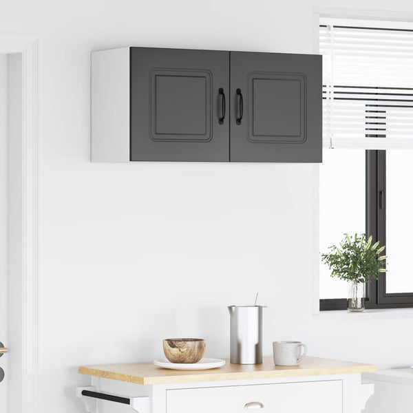 Schwarzer Küchenschrank Kalmar, 80 cm