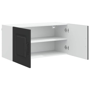Schwarzer Küchenschrank Kalmar, 80 cm