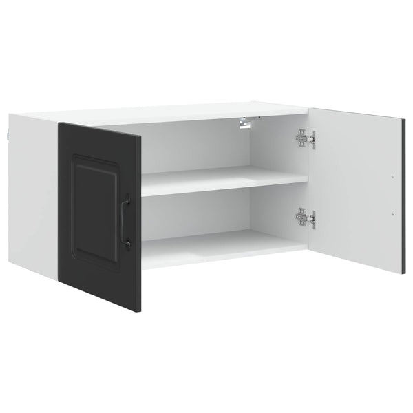 Schwarzer Küchenschrank Kalmar, 80 cm