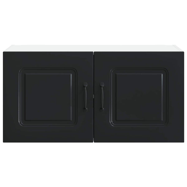 Schwarzer Küchenschrank Kalmar, 80 cm