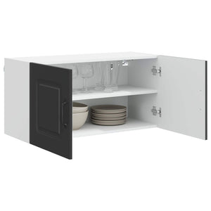 Schwarzer Küchenschrank Kalmar, 80 cm