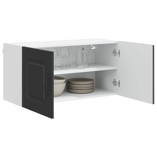 Schwarzer Küchenschrank Kalmar, 80 cm