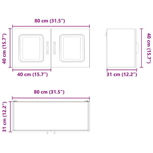 Küchenschrank Sonoma-Eiche 80cm
