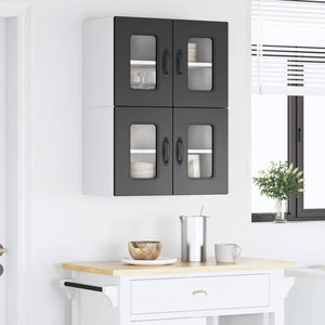 Küchenschrank Schwarz 2er Set 60x40cm