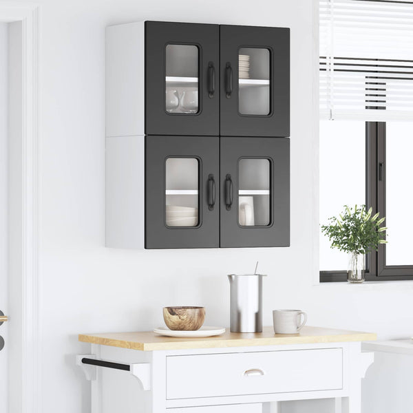 Küchenschrank Schwarz 2er Set 60x40cm