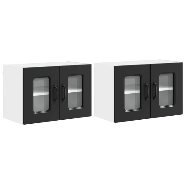 Küchenschrank Schwarz 2er Set 60x40cm