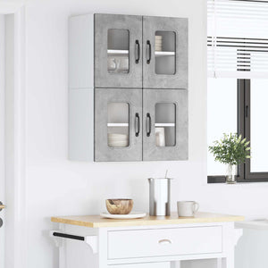 Küchenschrank 2er Set Beton Grau 60cm