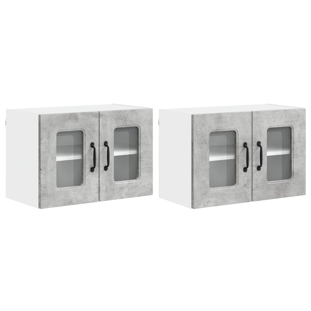 Küchenschrank 2er Set Beton Grau 60cm