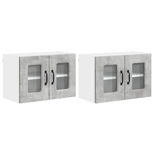 Küchenschrank 2er Set Beton Grau 60cm