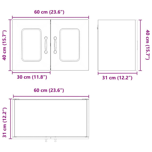 Küchenschrank 2er-Set Eichenoptik