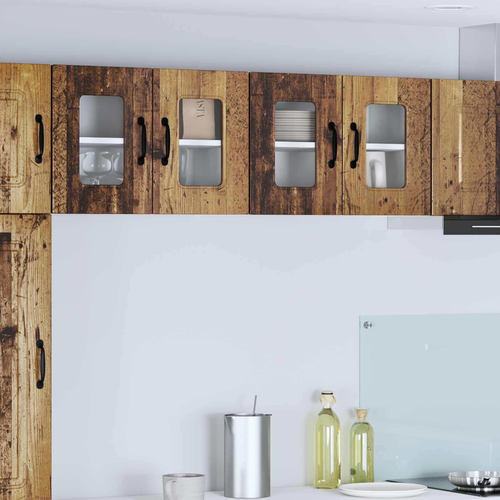 Küchenschrank Altholz 2er-Set