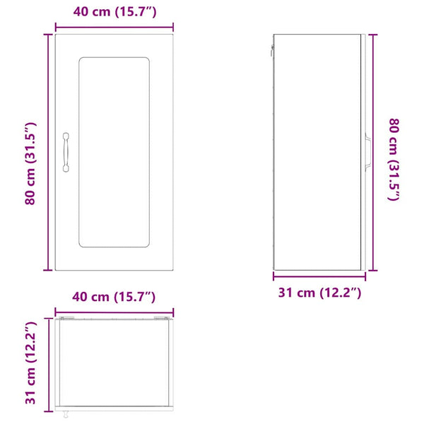 Küchenschrank Kalmar, 2er-Set, Weiß