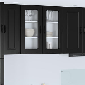 Küchenschrank Kalmar, 2er-Set, Schwarz