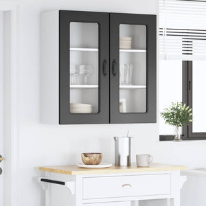 Küchenschrank Kalmar, 2er-Set, Schwarz