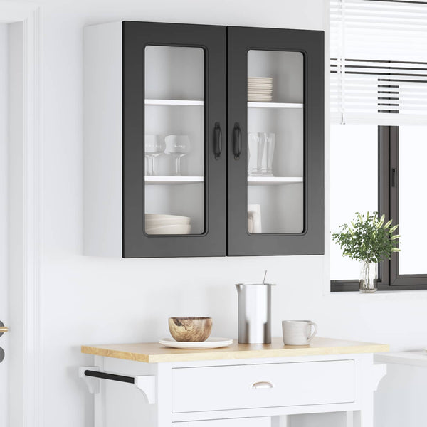Küchenschrank Kalmar, 2er-Set, Schwarz