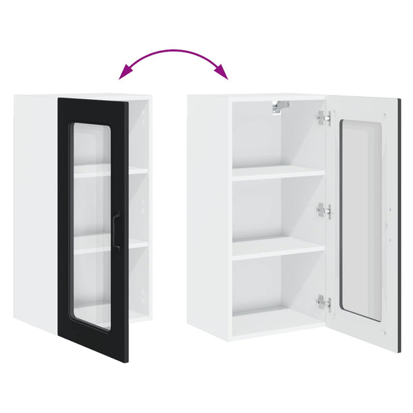 Küchenschrank Kalmar, 2er-Set, Schwarz