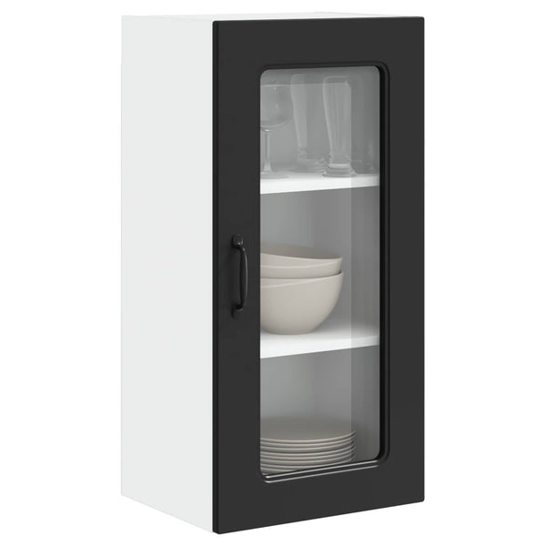 Küchenschrank Kalmar, 2er-Set, Schwarz