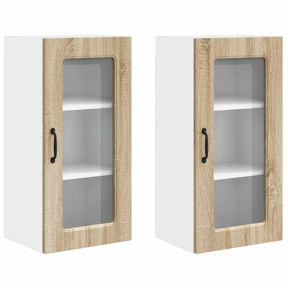 Küchenschrank 2er-Set Sonoma-Eiche 40x80 cm