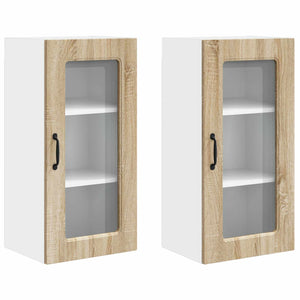 Küchenschrank 2er-Set Sonoma-Eiche 40x80 cm