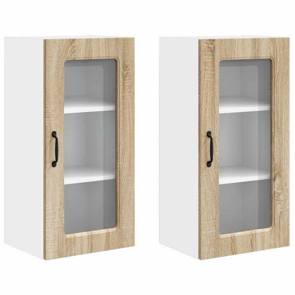 Küchenschrank 2er-Set Sonoma-Eiche 40x80 cm