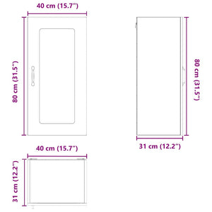 Küchenschrank Weiß Hochglanz 40x80 cm