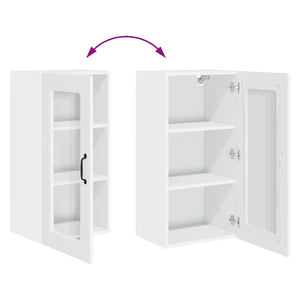 Küchenschrank Kalmar, 2er Set, Hochglanz Weiß