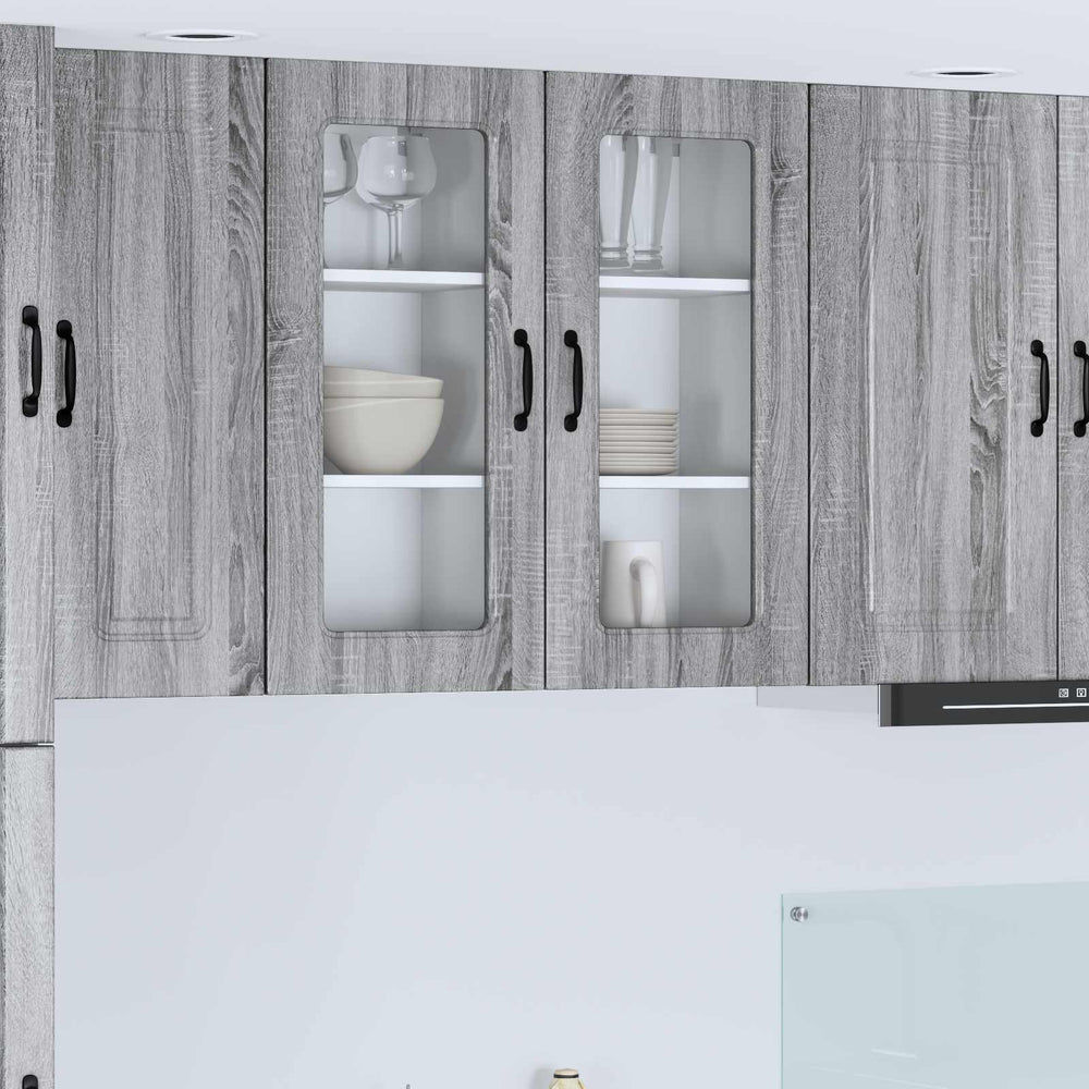 Küchenschrank Kalmar 2er-Set Grau Sonoma
