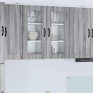 Küchenschrank Kalmar 2er-Set Grau Sonoma