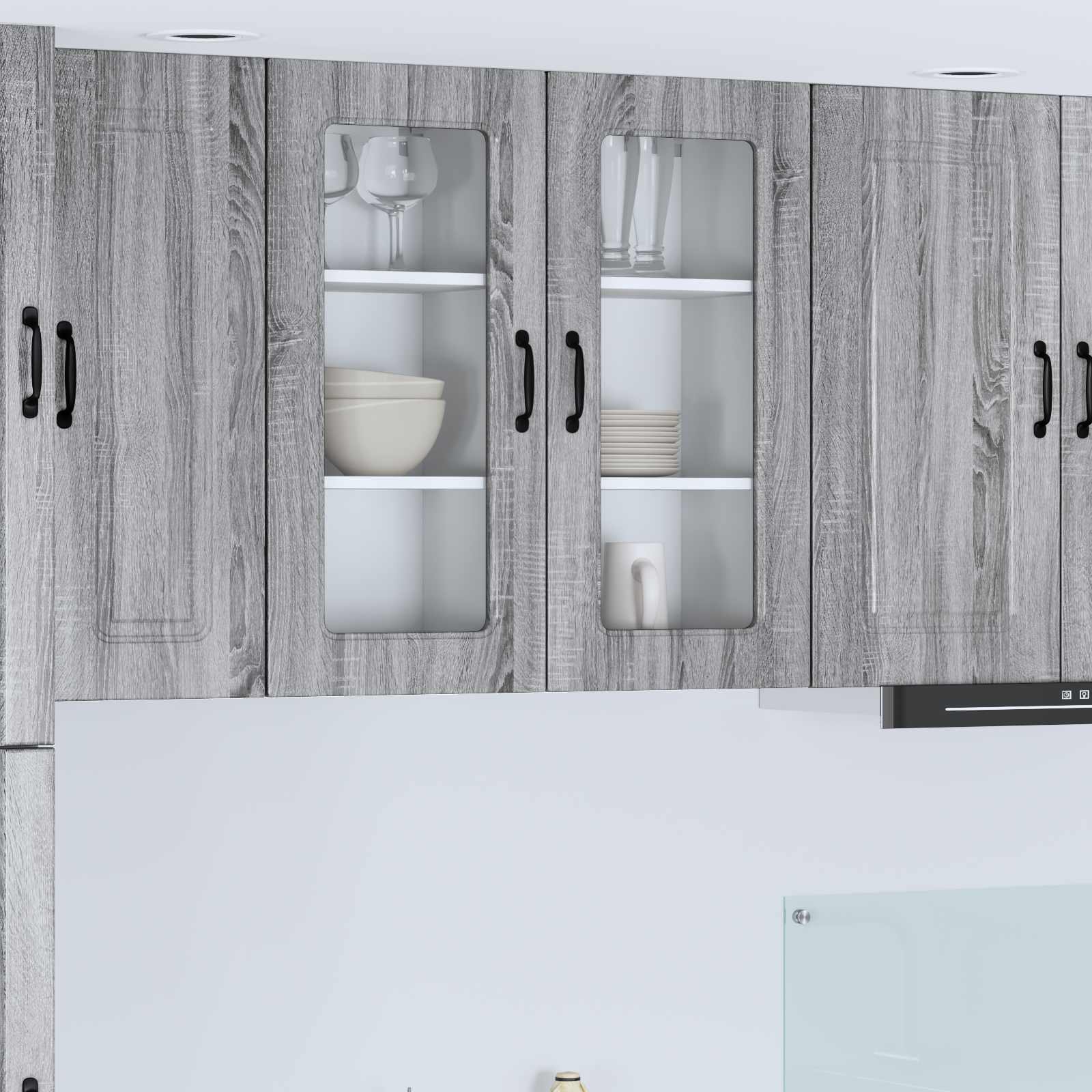 Küchenschrank Kalmar 2er-Set Grau Sonoma