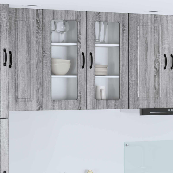 Küchenschrank Kalmar 2er-Set Grau Sonoma