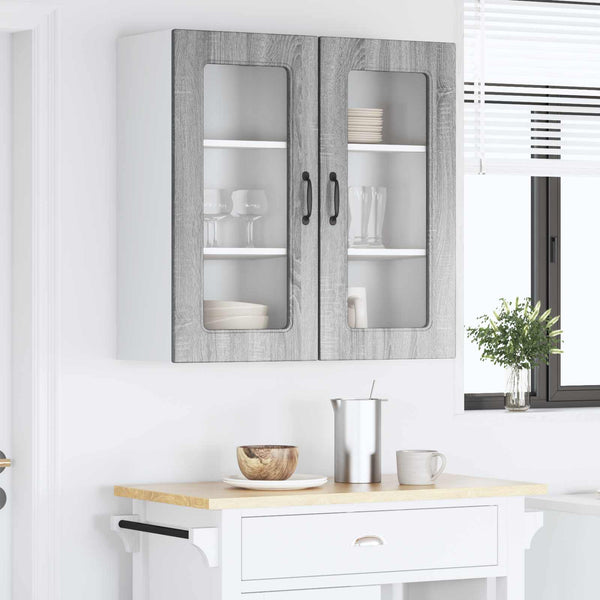 Küchenschrank Kalmar 2er-Set Grau Sonoma