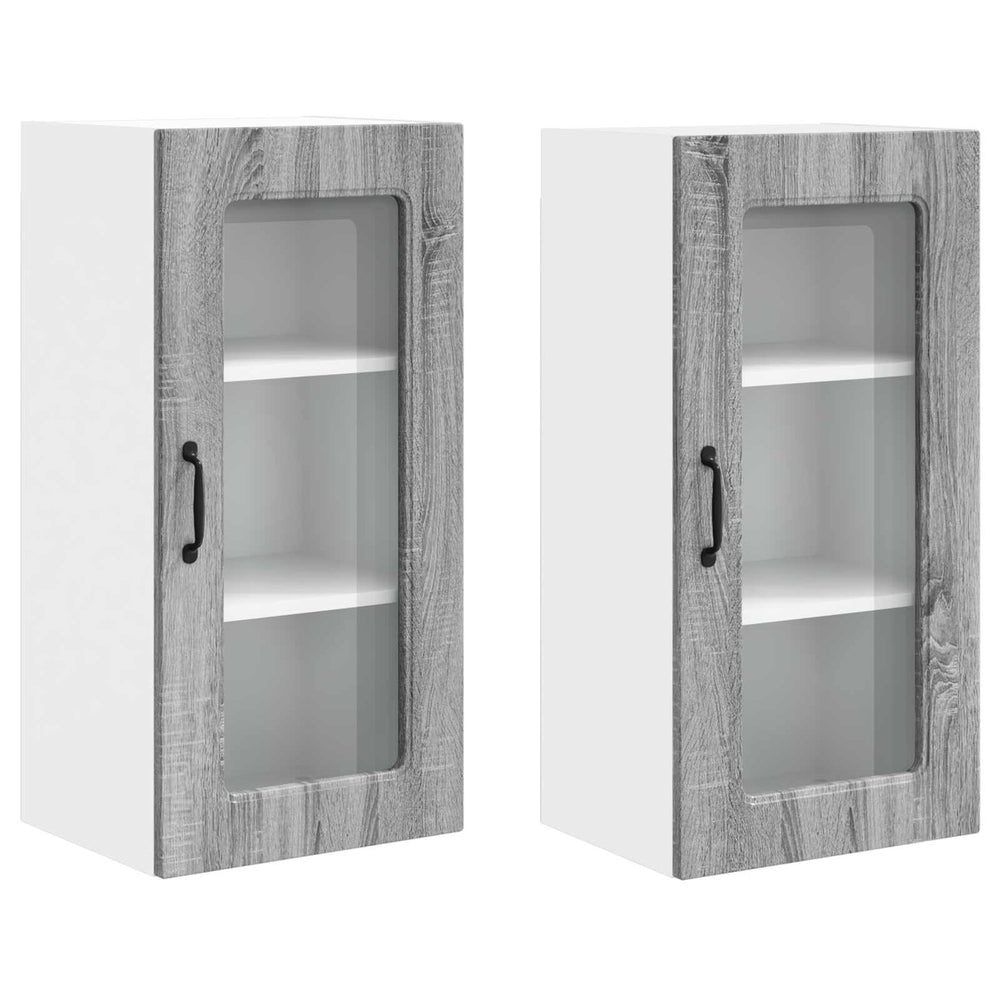 Küchenschrank Kalmar 2er-Set Grau Sonoma