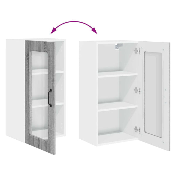 Küchenschrank Kalmar 2er-Set Grau Sonoma