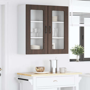 Küchenschrank 2er-Set Braun Eiche 40x80cm