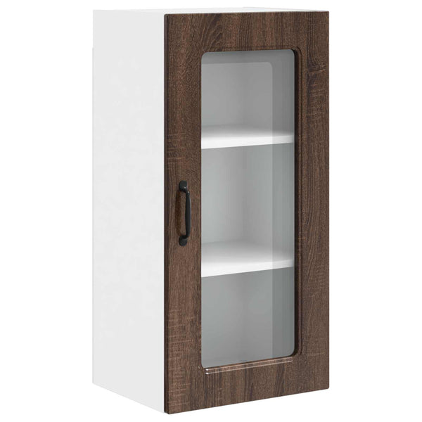 Küchenschrank 2er-Set Braun Eiche 40x80cm