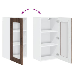 Küchenschrank 2er-Set Braun Eiche 40x80cm