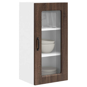 Küchenschrank 2er-Set Braun Eiche 40x80cm