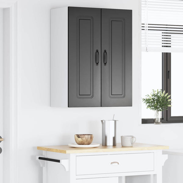 Küchenschrank Schwarz 2er-Set 30x80cm