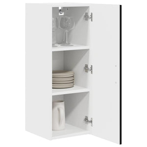 Küchenschrank Schwarz 2er-Set 30x80cm