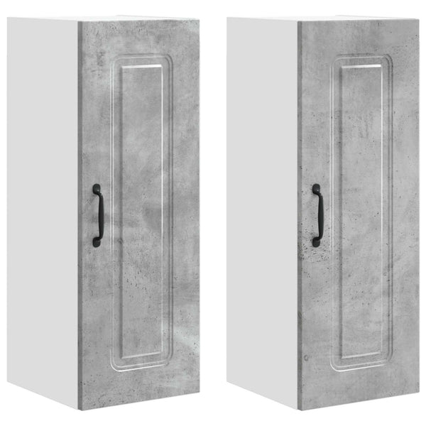 Küchenschrank Kalmar, 2er-Set, Betongrau