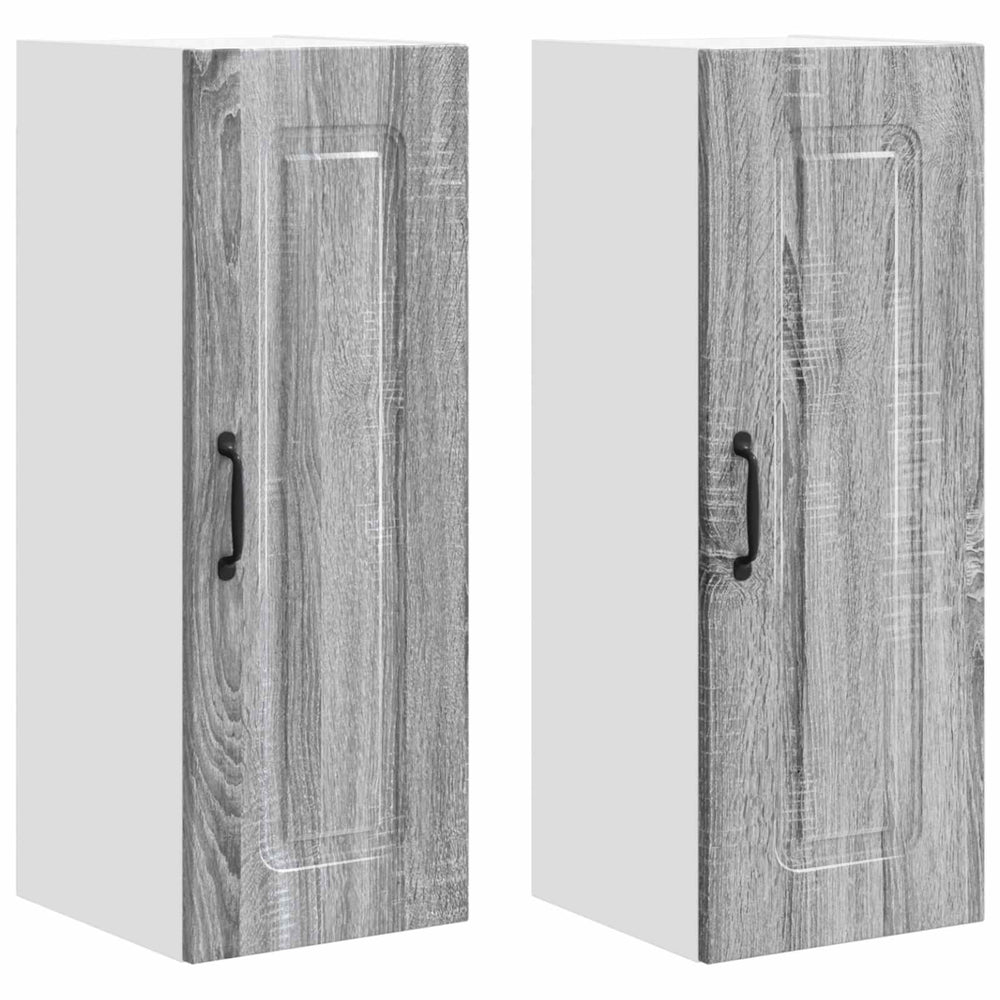 Küchenschrank Kalmar, 2er-Set, Grau/Sonoma