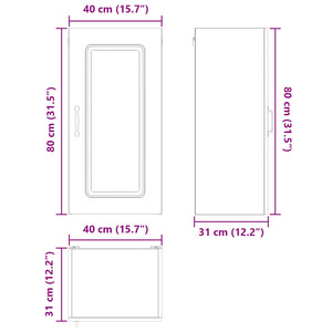 Küchenschrank Weiß 40x80 cm