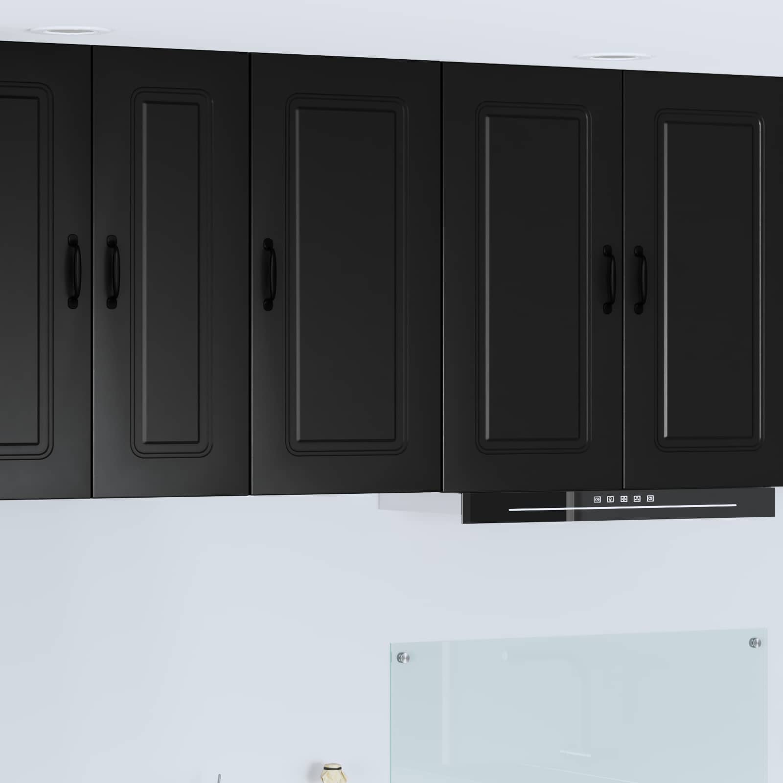 Küchenschrank Kalmar Schwarz 40x80 cm